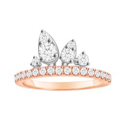 Diamond Tiara Rose Gold Ring