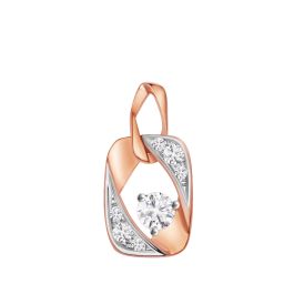 Diamond Chamfered Rose Gold Pendant