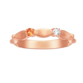 Sapphire & Diamond Rose Gold Ring