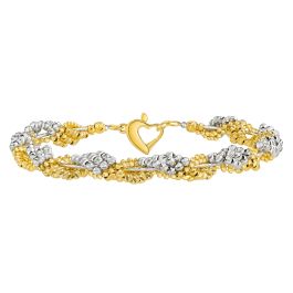 916 Gold Duo-Tone Bead Bracelet