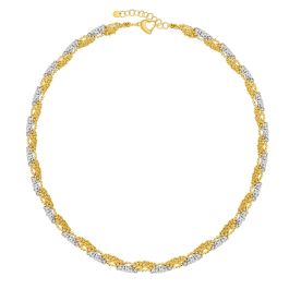 916 Gold Duo-Tone Bead Necklace