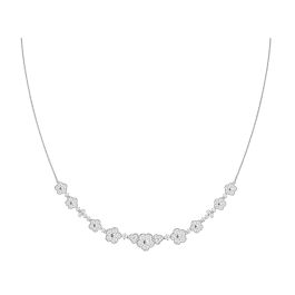 Diamond Floral White Gold Necklace