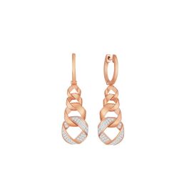 Diamond Rose Gold Interlock earrings