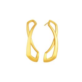 Infinity Arc Yellow Gold Earrings