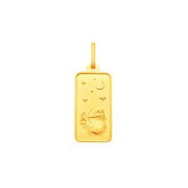 Sagittarius Horoscope Yellow Gold Pendant