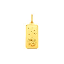 Capricorn Horoscope Yellow Gold Pendant