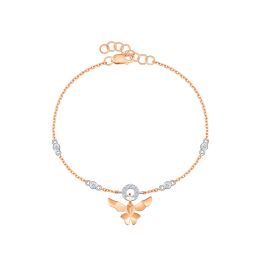 Diamond Rose Gold Origami Bracelet