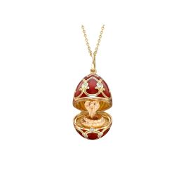  Guilloché Enamel Year of the Snake Surprise Yellow Gold Locket