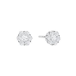 Floral Cluster Diamond Earrings​