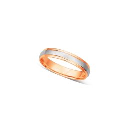 Rose & White Gold Wedding Band 