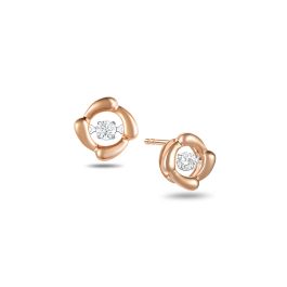 Floral Diamond Stub Earrings