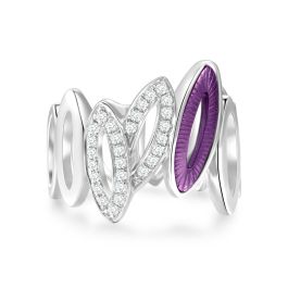 19K Purple Gold / 18K White Gold