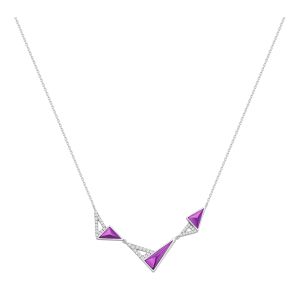 Diamond Trio Triangle Necklace