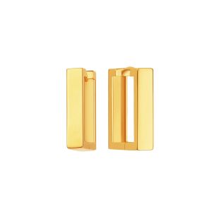 Recto Yellow Gold Earrings