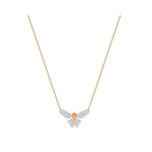 Diamond Rose Gold Origami Necklace