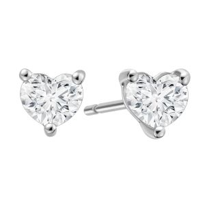 Heart-shaped Diamond Earrings