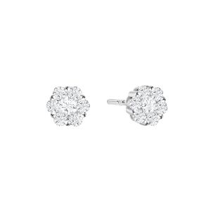 Floral Cluster Diamond Earrings​