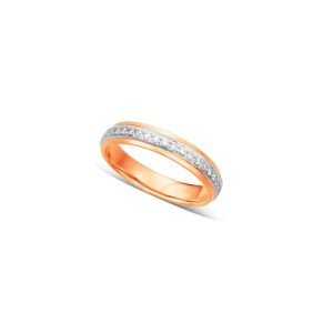 Diamond Rose & White Gold Wedding Band