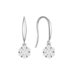 Diamond Dangling White Gold Earrings