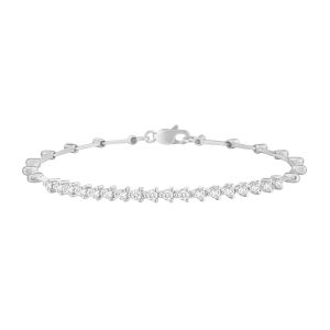 18K White Gold Tennis Bracelet