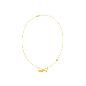 Ribbon Yellow Gold Necklace